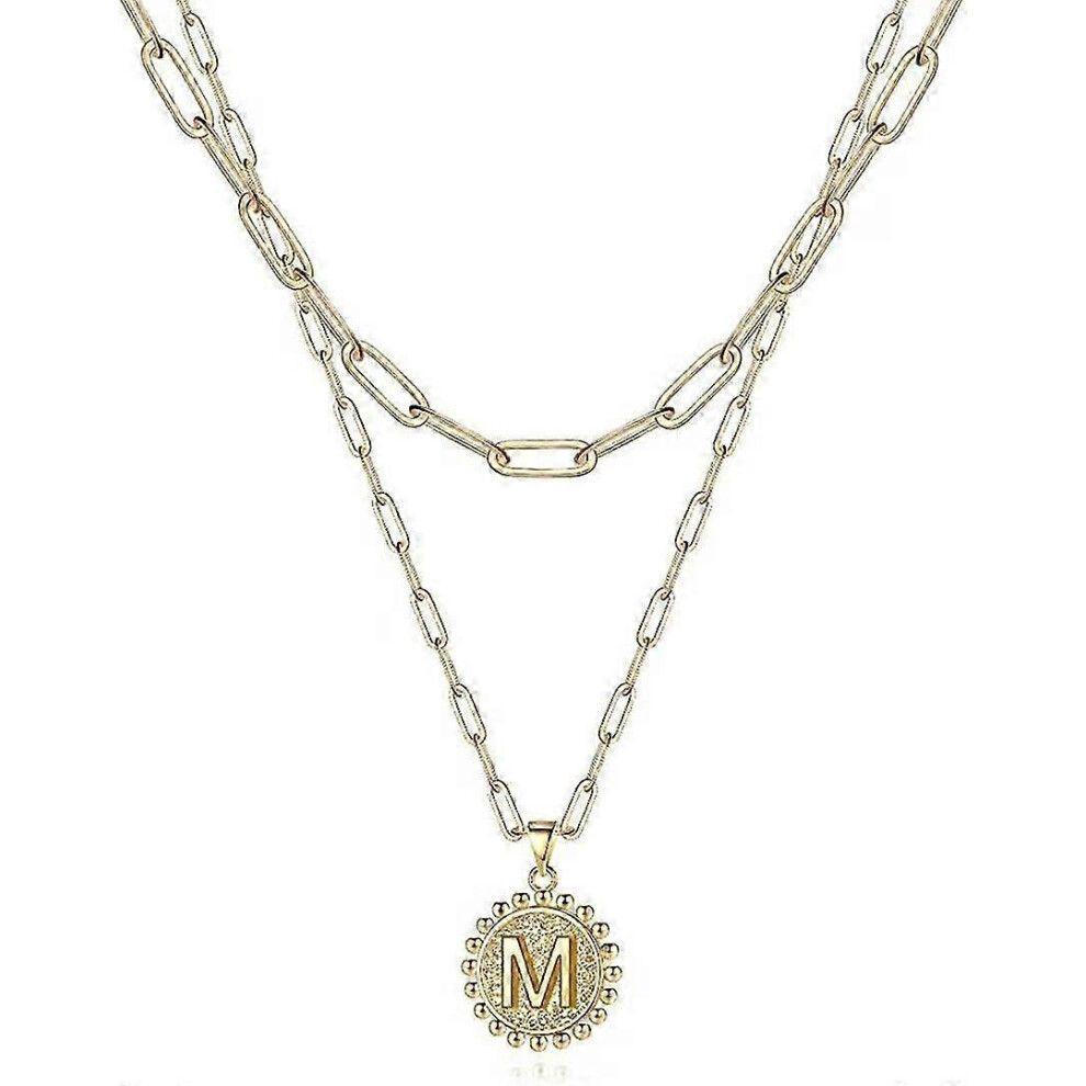 Kikidex (As Show, One Size) Layered Necklaces For Women, 14K Plated Layering Paperclip Chain Necklace Simple Gold