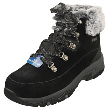 (Black, 5 (Adults')) Skechers Trego Snow Worries Leather Women's Black Hiking Boots