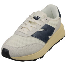 (38.5) New Balance 370 Fashion Trainer Unisex Off White Navy