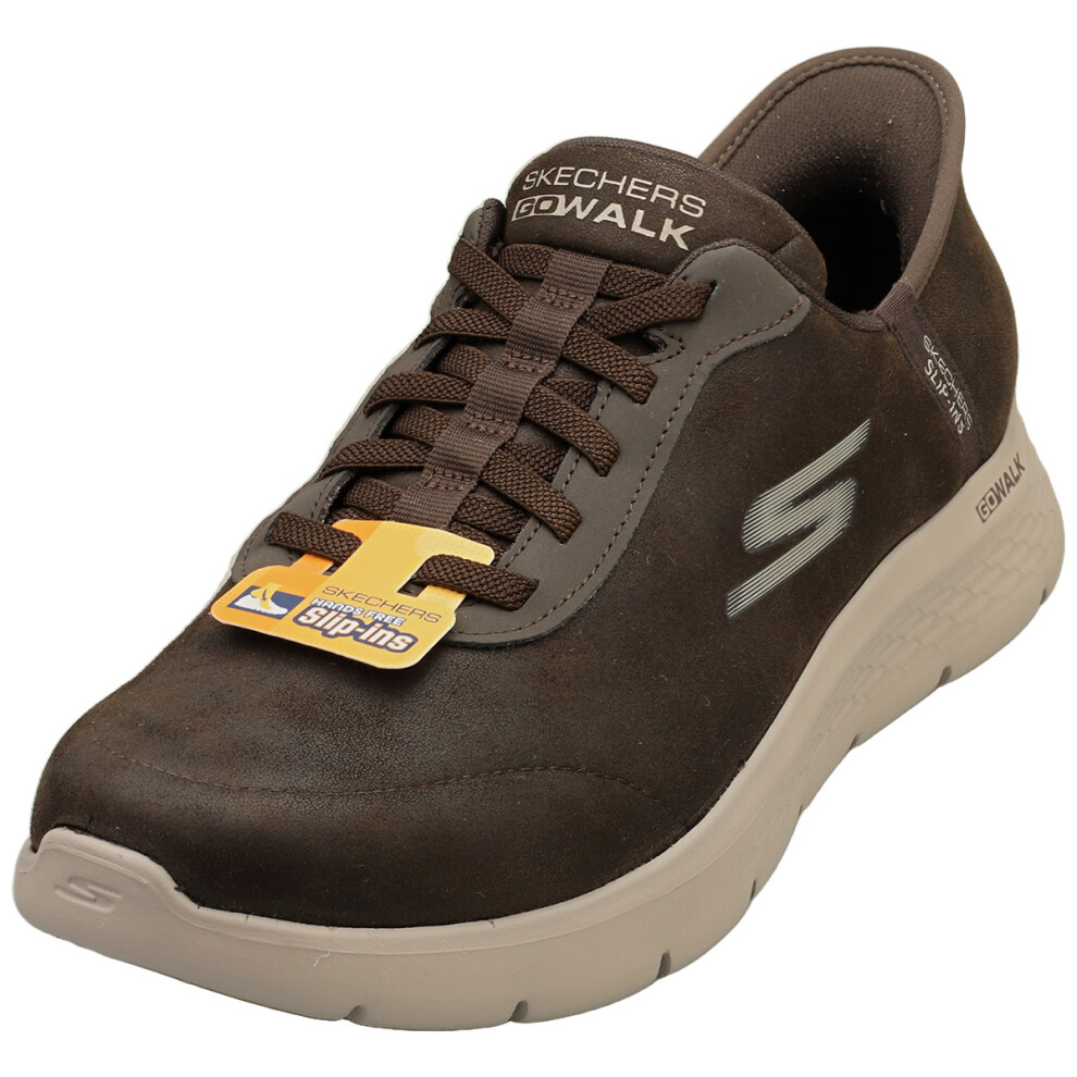 Skechers (Brown, 12 (Adults')) Go Walk Flex Smooth Motion Textile Men's Brown Trainers