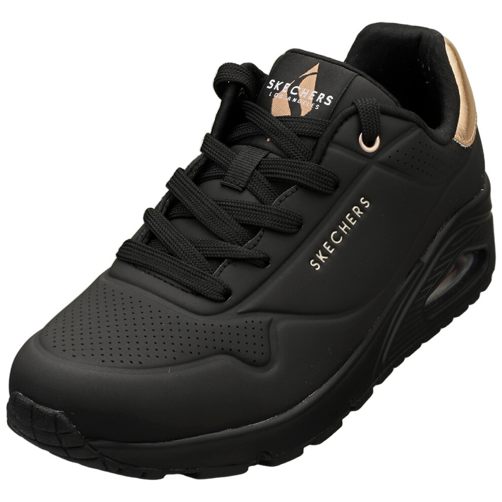 Skechers (5) Los Angeles Uno Golden Air Womens Fashion Trainers In Black