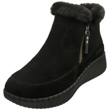 (5) Skechers Wilshire Blvd Fresh Zip Womens Casual Boots in Black