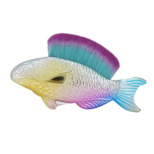(Purple) Fischförmiger Nagelstaubpinsel Maniküre-Werkzeug