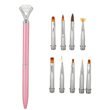 (Pink) Abnehmbare UV-Gel-Pen Nagelmalbürste Pink