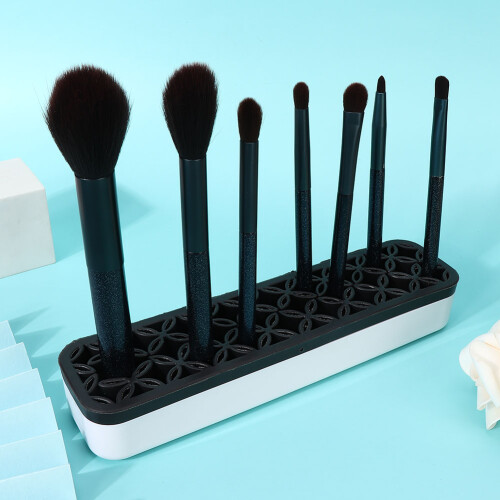 (Black) Tragbare Kosmetik-Bürsten-Nagelstift-Box Schwarz 2