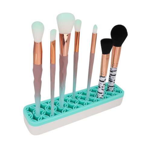 (Blue) Tragbare Kosmetik-Bürsten-Nagelstift-Box Schwarz 2