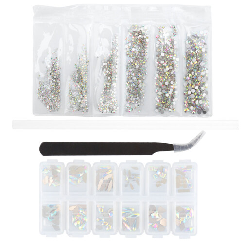 (4pcs/Set) 4x Nail-Art-Zange mit Punktierstift Set