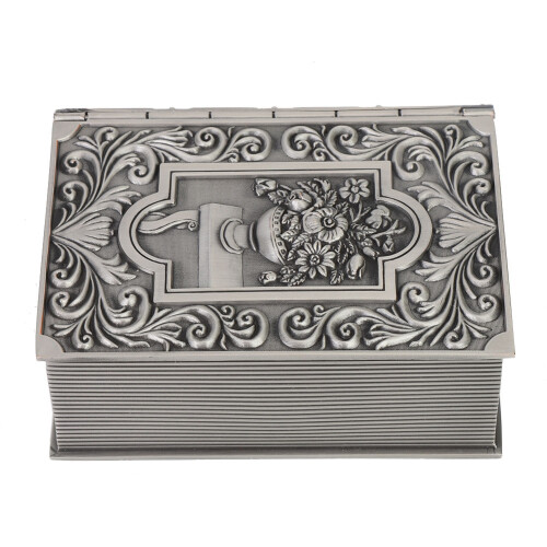 Metall Retro Schmuckbox für Halsketten