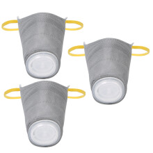 (Gray S,3Pcs) PM2.5 Honden Mondmasker Grijs S (3st)