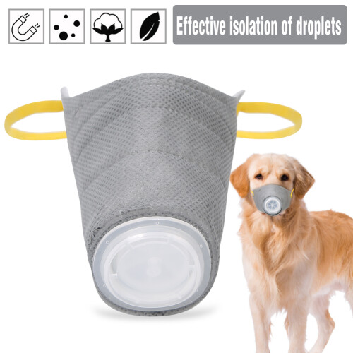 (Gray S,3Pcs) PM2.5 Haustier-Mundschutz Grau S,3Stk 2
