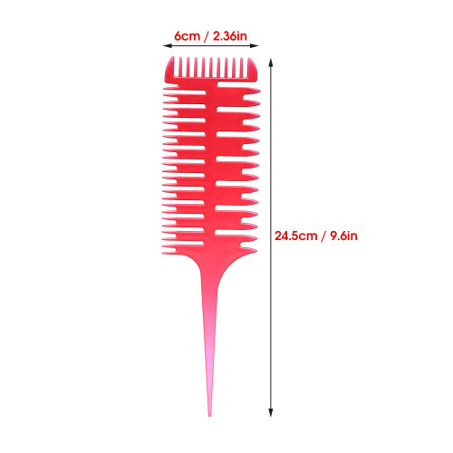 Haarkleur kam 3-weg sectie highlight kam styling tool 1