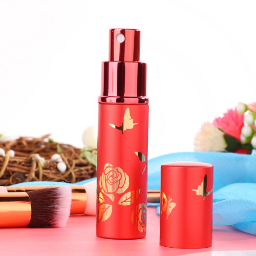 Tragbares Aluminium-Parfüm-Spray 10ml (Rot) 2