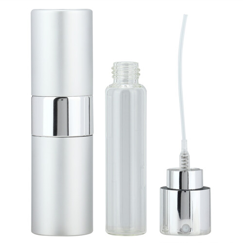 15ml Leere Parfüm-Zerstäuberflasche Refillbar Silber