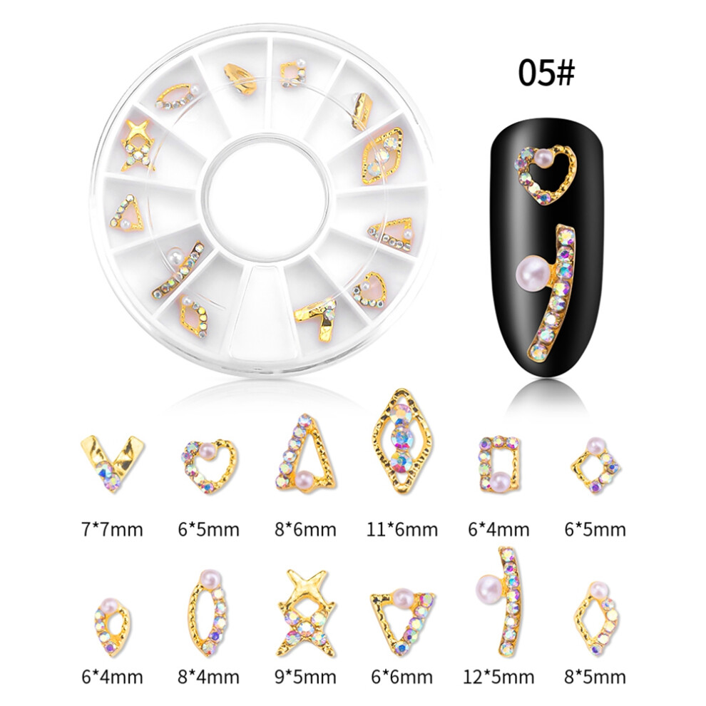 1 Box Rhinestone Nails DIY Manicure Tools (05AB Alloy)