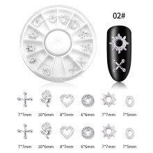 1 Box Silver Rhinestone DIY Manicure Tools 02