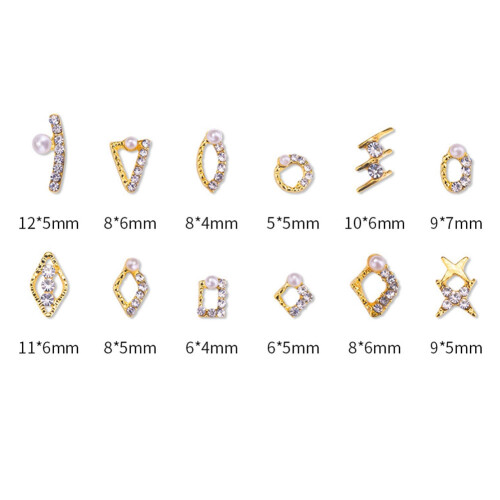 1 Box Alloy Rhinestone DIY Manicure Tools 04 2