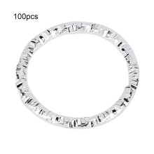 100x Haarzöpfe-Ringe Dreadlock Clips Silber