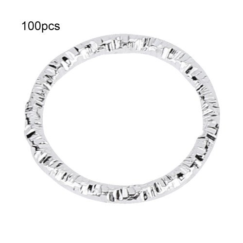 100x Haarzöpfe-Ringe Dreadlock Clips Silber