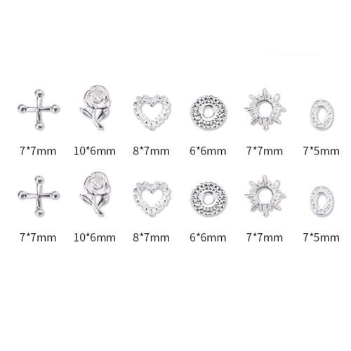 1 Box Silver Rhinestone DIY Manicure Tools 02 2