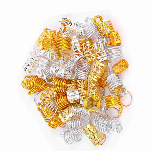 90x Haarzöpfe-Ringe Dreadlock 3-fach Clips Loops 1