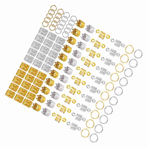 110x Haarzöpfe-Ringe Dreadlock 3-fach Clips 1