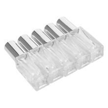 (6ml+Silver Head) 5ml Glas Parfüm-Sprayflasche Nachfüllbar Reise-Aromatizer Gold