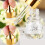 Klarer Nagellack Gelee mit Blumen-Marmor-Glitter 4
