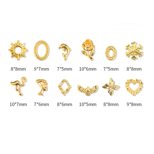 1 Box Rhinestone Nails DIY (01 Gold) 2