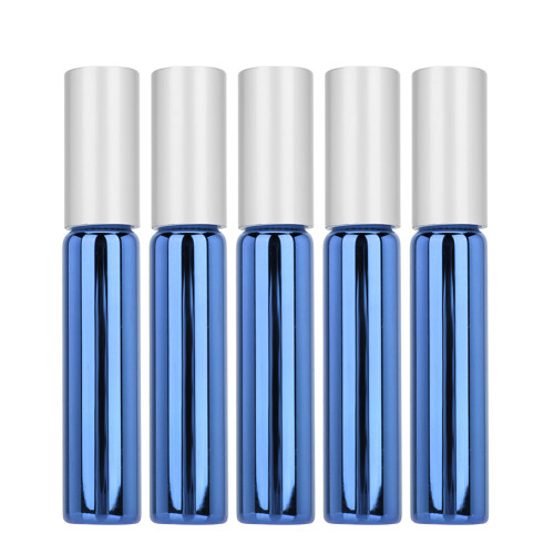 (Royal Blue) 5x Glas-Rollerflasche Parfümspender Royalblau