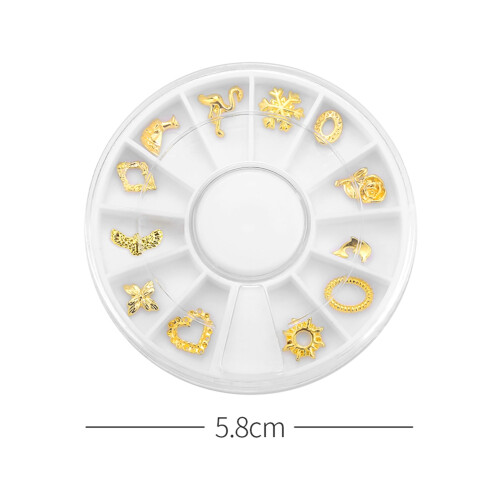 1 Box Rhinestone Nails DIY (01 Gold) 1