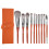 (Auburn) 10pc Cosmetic Makeup Brush Set with Bag 1