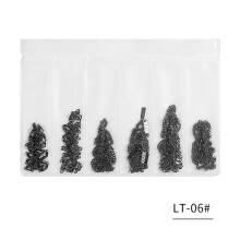 Kleurrijke Nagelkunst Metaal Ketting Kwastjes (06)