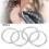 100x Haarzöpfe-Ringe Dreadlock Clips Silber 5