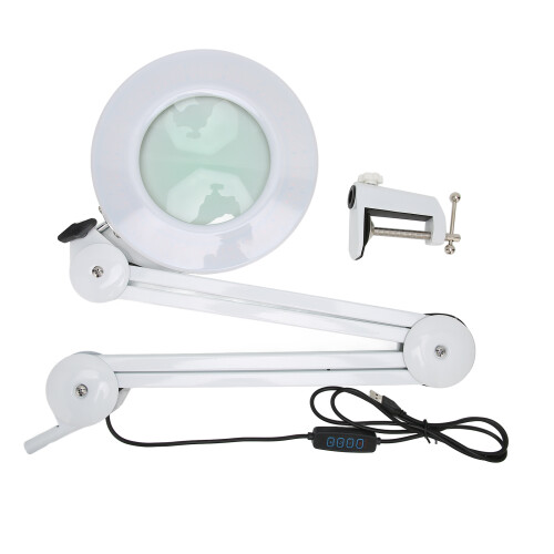 (White) Opklapbare LED Vergrootglaslamp 5X Wit