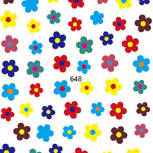 Bunte Nagelkunst-Blumen-Aufkleber DIY Maniküre