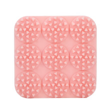 (Pink) Siliconen shampoo borstel massage