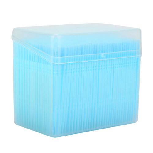 1100pz Stuzzicadenti Doppia Testa con Filo Blu