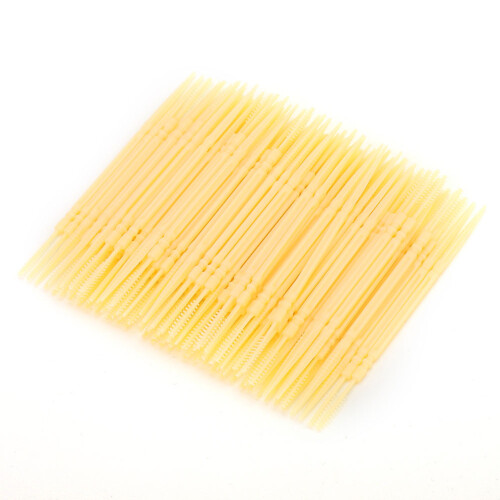 1100pz Spazzolini Dentali Doppia Testa Gialli 1