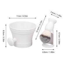 Portaspazzola da Barba Uomo con Ciotola Sapone