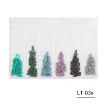Kleurrijke Nagelkunst Ketting Kwastjes Punk DIY Manicure (03)