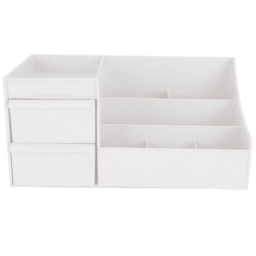 (White) Professionele make-upkoffer met lade (blauw)