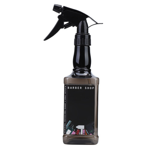 2x Friseur-Sprühflasche, transparent (Schwarz) 1