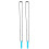 (Sky Blue) 2pcs Silicone Teether High Temp Waterproof Sky Blue 1