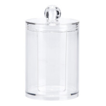 Round Clear Acrylic Makeup Cotton Pad Holder Cosmetic Organizer Box