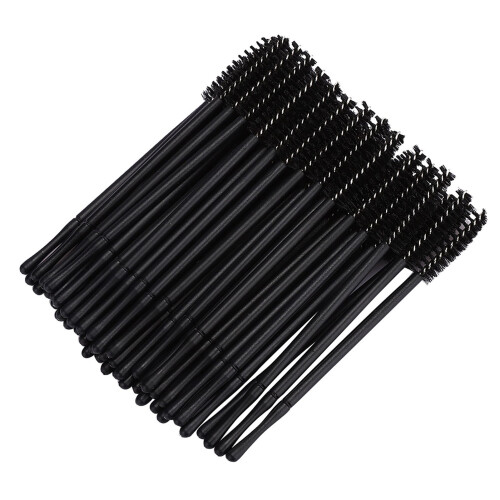 (Black) 100 Pcs Disposable Eyelash Brush Black 1