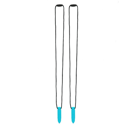 (Sky Blue) 2pcs Silicone Teether High Temp Waterproof Chewing Pendant Sky Blue