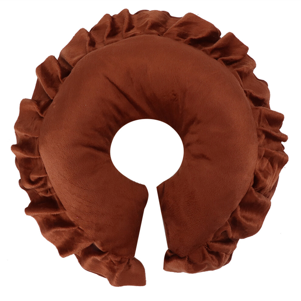 (Coffee) U Shape Detachable Face Pillow for SPA Salon Massage Bed