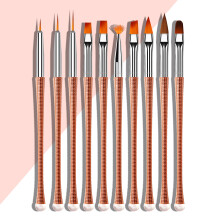 10x Nailart-Pinsel Set Spiralgriff Liner