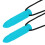 (Sky Blue) 2pcs Silicone Teether High Temp Waterproof Chewing Pendant Sky Blue 4