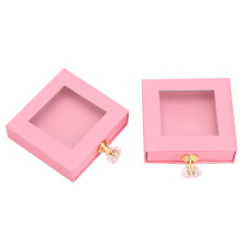 (Pink) 2x Roze Wimpers Opbergdoos Vierkant Venster